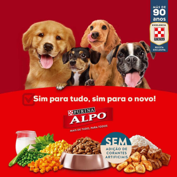 Ração Alpo Cães Adultos Carne Frango Vegetais e Cereais Nestlé Purina 1kg - Image 2