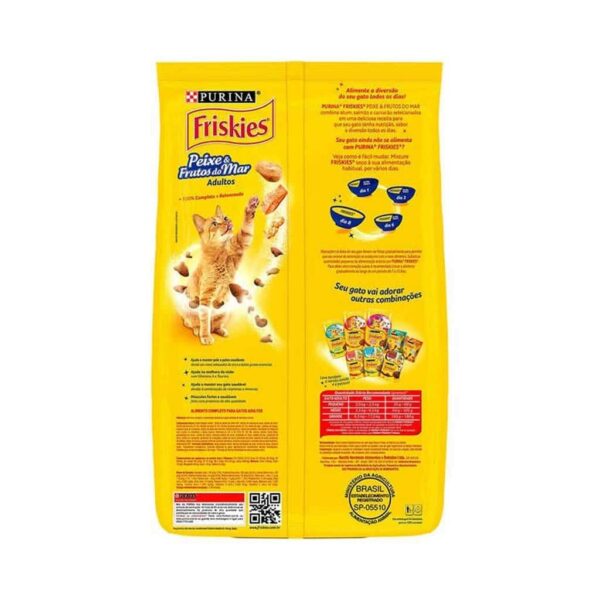 Ração Friskies Gatos Adultos Peixes e Frutos do Mar Nestlé Purina 10,1kg - Imagem 3
